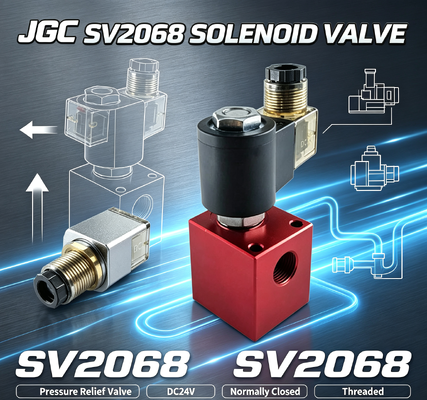 SV2068 Hidrolik Solenoid Küresel Vana Basınç Emniyet Ventili Dişli Kartuş DC24V Normalde Kapalı Basınç Tutma Vanası