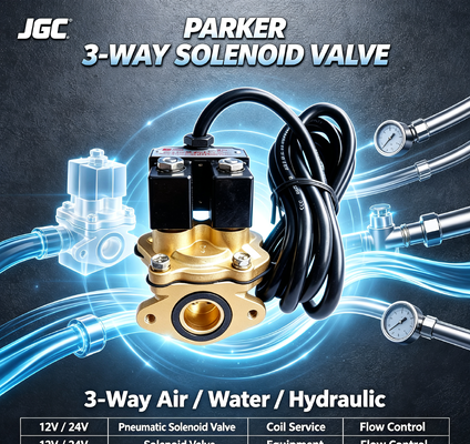 Parker 3 Yollu Hava Pnömatik Solenoid Valf 12v 24v Su Hidrolik Bobin Servis Ekipmanı