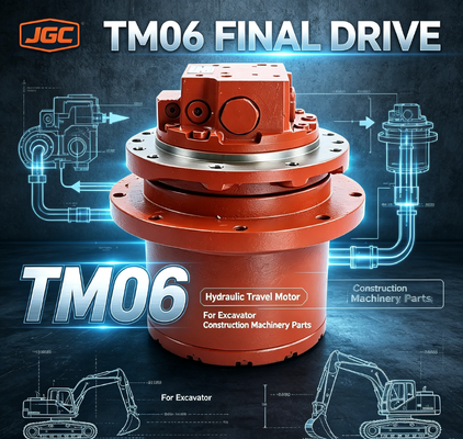 TM06 İnşaat Makinaları Parçaları Ekskavatör için Hidrolik Yürüyüş Motoru Montajı Son Tahrik