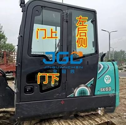 SK60-10 Ekskavatör Camı Ön Rüzgar Amortisörü Üst Ve Alt Kapı Sürgülü Pencere Arka Bölme Sağ Kol Temperli Cam