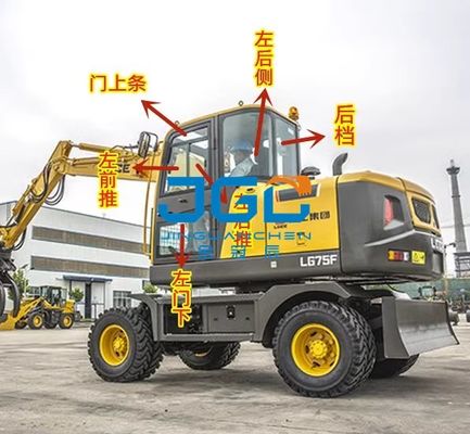 Ekskavatör 95F 75F Ön Damper Sürgülü Pencere Arka Damper Kapısı Sağ Alt Kol Işıklık Temperli Cam