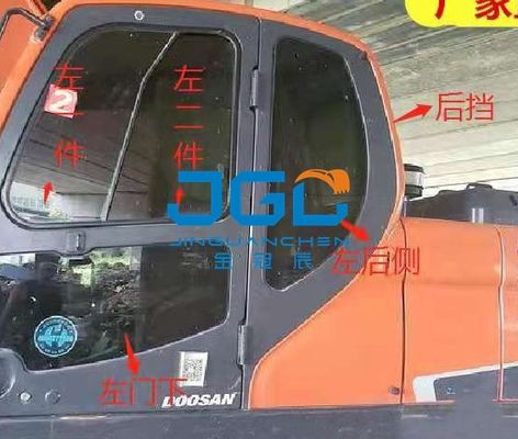 DX225-9C 75 260 Ekskavatörün Sağ Kolu Cam Ön Rüzgar Dişli Kayar Pencere Temperlidir