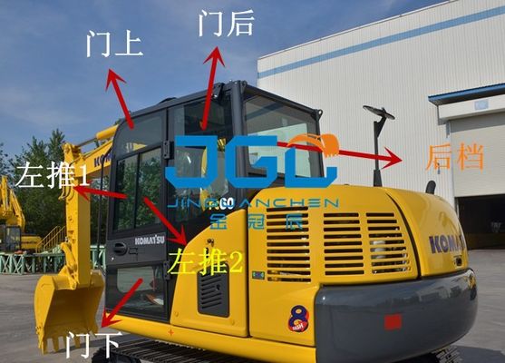 PC60-8 70-8 Ekskavator Kapıları ve Pencereleri Sol ve Sağ Ön ve Arka Cam Ön Cam