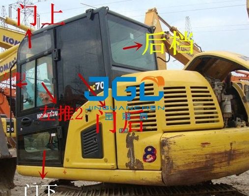 PC60-8 70-8 Ekskavator Kapıları ve Pencereleri Sol ve Sağ Ön ve Arka Cam Ön Cam