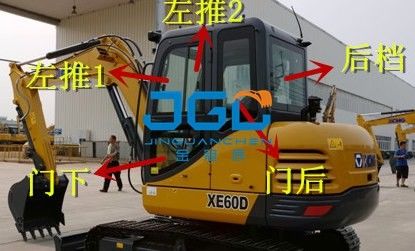 XE60D kazıcı ön ve arka kapılar ve pencereler sol ve sağ ön cam yedek parçaları