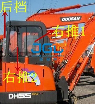 DH55GOLD Kazı makinesi cam kapılar ve pencereler üst ve alt sol ve sağ ön ve arka ön camlar