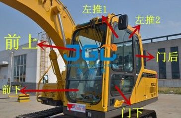 EC210F 225 250 300 150 205 Ekskavatör Ön Arka Durdurma Kapısı Çatı Feneri Sol ve Sağ Üst ve Alt Cam