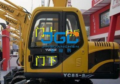 YC85-8 kazıcı ön vitesi arka blok sol ve sağ kapılar ve pencereler üst ve alt ön cam