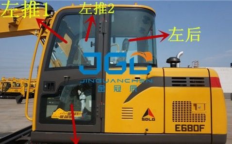E680F 675F Ekskavatör Ön Ve Arka Ön Cam Sol ve Sağ Pencere Camı