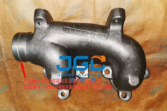 Kazı makinesi egzoz manifold 6151-11-5110 PC400-7 6D125 Egzoz manifold