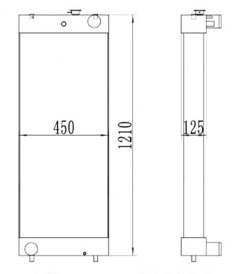PC300-8 207-03-75121 Ekskavatör Fabrikası için Radyatör Doğrudan Satış Yüksek hassasiyet