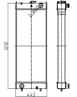 PC360-8 PC360LC-8 207-03-75121 Ekskavator Radyatör Fabrikası Satışı İçin