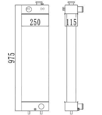 PC128 PC138US-2 kazıcı için alüminyum radyatör 22B-03-12110