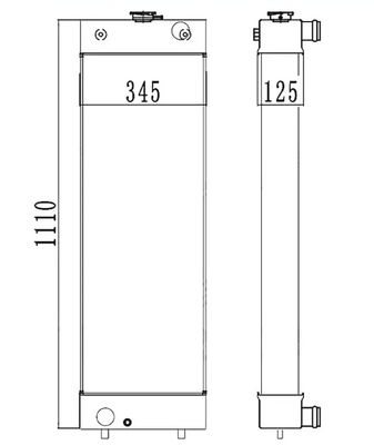 OEM Kalite PC210-8 PC210LC-8 PC210-8K PC230-8K PC200-8 Ekskavator Radyatörü 20Y-03-41651