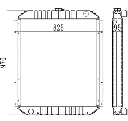 Kazı makinesi radyatörü PC200-6 PC210-6 PC200LC-6 PC210LC-6 20Y-03-21510