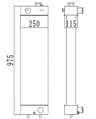 22B-03-13110 PC128-8 PC128-6 PC128US-2 PC138US-2 Kazı makinesi radyatörü