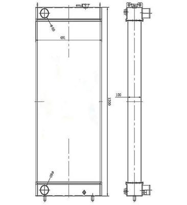 Su tankı SH350-5 kazıcı fabrika kalitesi için radyatör