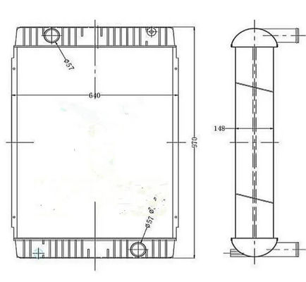 Yüksek Kaliteli Radyatör 11110705 EC240B EC290B Ekskavator için