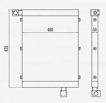 DX60 DX55 DX53W EX55W Alüminyum malzeme ile kazıcı yağ soğutucu K9006314