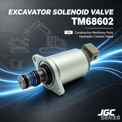 Kazı makinesi inşaat makinesi parçaları TM68602 12V solenoid valfi