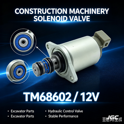Kazı makinesi inşaat makinesi parçaları TM68602 12V solenoid valfi