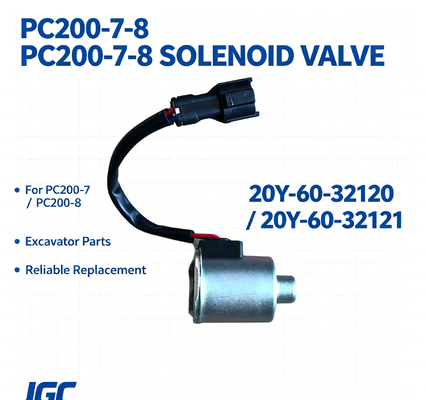 20Y-60-32120 20Y-60-32121İnşaat Makineleri Parçaları PC200-7-8 Ekskavatör Solenoid Valfi