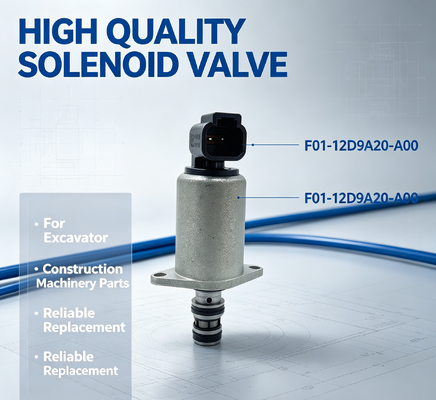 Yüksek kaliteli solenoid valfi F01-12D9A20-A00 kazıcı inşaat makineleri parçaları için uygundur