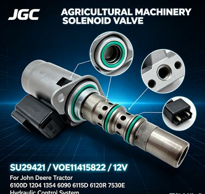 SU29421 VOE11415822 Tarım Makineleri Parçası için 6100D 1204 1354 6090 6115D 6120R 7530E Traktör için 12V Solenoid Valf