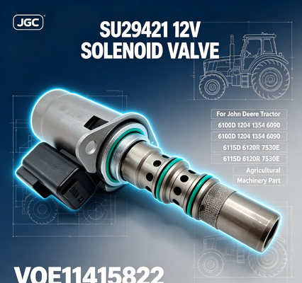 SU29421 VOE11415822 Tarım Makineleri Parçası için 6100D 1204 1354 6090 6115D 6120R 7530E Traktör için 12V Solenoid Valf