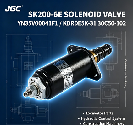 Ekskavator solenoid valfi SK200-6E YN35V00041F1 KDRDE5K-31 30C50-102