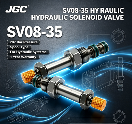 SV08-35 Elektrikli bobin vidalı hidrolik solenoid valfi 207 bar basınç hidrolik sistemler için 1 yıllık garanti