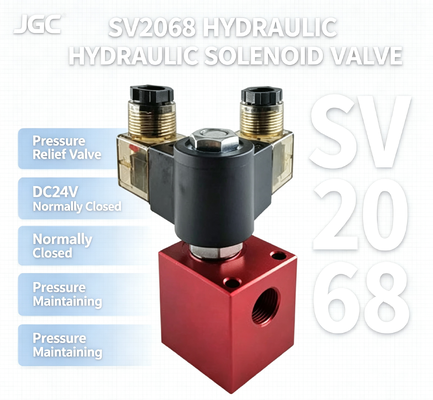 SV2068 Hidrolik Solenoid Küresel Vana Basınç Emniyet Ventili Dişli Kartuş DC24V Normalde Kapalı Basınç Tutma Vanası