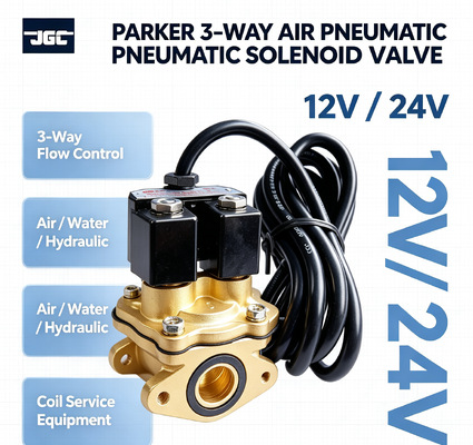 Parker 3 Yollu Hava Pnömatik Solenoid Valf 12v 24v Su Hidrolik Bobin Servis Ekipmanı