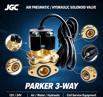 Parker 3 Yollu Hava Pnömatik Solenoid Valf 12v 24v Su Hidrolik Bobin Servis Ekipmanı