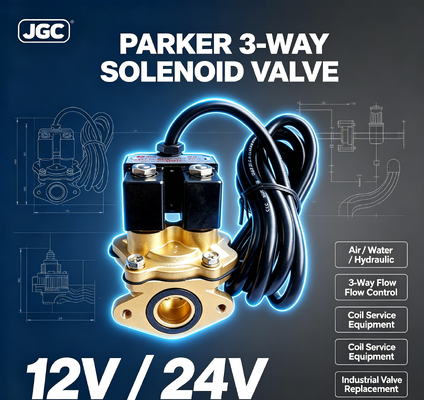 Parker 3 Yollu Hava Pnömatik Solenoid Valf 12v 24v Su Hidrolik Bobin Servis Ekipmanı