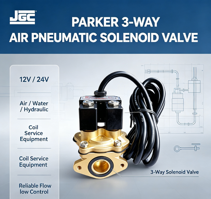 Parker 3 Yollu Hava Pnömatik Solenoid Valf 12v 24v Su Hidrolik Bobin Servis Ekipmanı