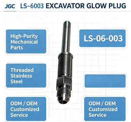 LS-06-003 Özelleştirilmiş Yüksek Saflıklı Mekanik Parçalar Ekskavatör Parçaları Filmiş Paslanmaz Çelik Parlaklık Fiş modeli ODM/OEM Marka
