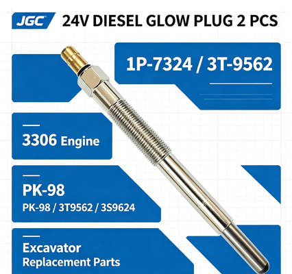 1P-7324 3T-9562 24V Glow Plug 2 PCS 3306 Motoru SONOCMP PK-98 3T9562 3S9624 7M1634 9H4577 Ekskavator Parçaları için Dizel Glow Plug