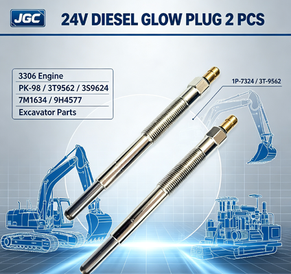 1P-7324 3T-9562 24V Glow Plug 2 PCS 3306 Motoru SONOCMP PK-98 3T9562 3S9624 7M1634 9H4577 Ekskavator Parçaları için Dizel Glow Plug