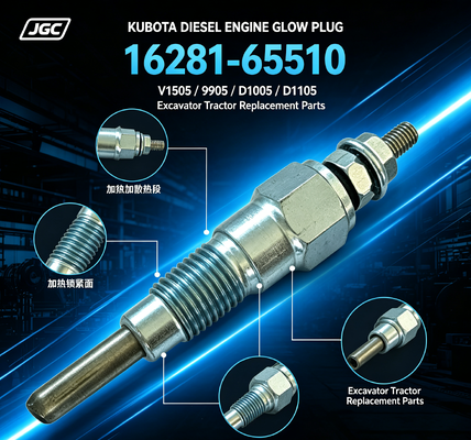 16281-65510 Kubota Dizel Motoru V1505 D905 D1005 D1105 Ekskavatör traktörü yedek parçaları için ışıltı fiş