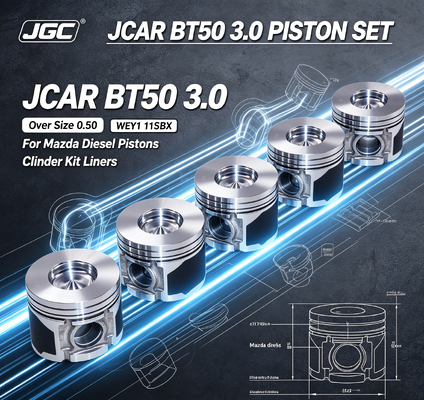 JCAR BT50 3.0 0.50mm Fazla Boyut WEY1 11SBX Mazda Dizel Piston Silindir Kiti Gömlekleri Motor Piston Seti