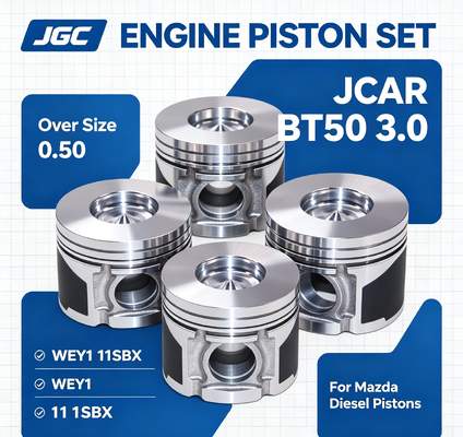 JCAR BT50 3.0 0.50mm Fazla Boyut WEY1 11SBX Mazda Dizel Piston Silindir Kiti Gömlekleri Motor Piston Seti