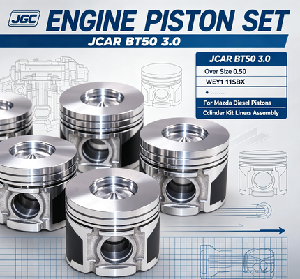JCAR BT50 3.0 0.50mm Fazla Boyut WEY1 11SBX Mazda Dizel Piston Silindir Kiti Gömlekleri Motor Piston Seti