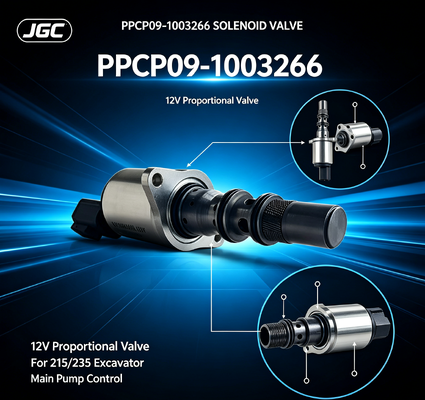 PPCP09-1003266 215/235 kazıcı ana pompası için 12V yüksek dayanıklı çelik orantılı solenoid valfi