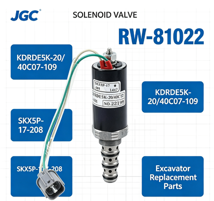 SKX5P-17-208 Yedek parça pompası Solenoid Valf RW-81022 "KDRDE5K-20/40C07-109 " Ekskavatör Oto parçaları için