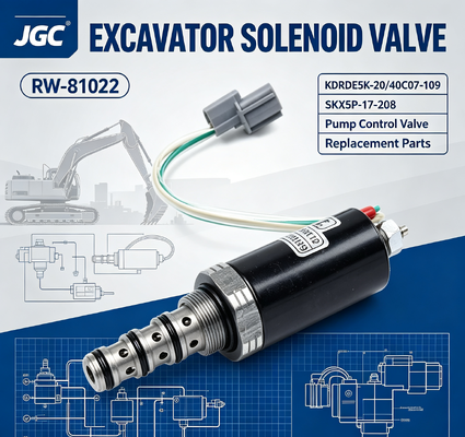 SKX5P-17-208 Yedek parça pompası Solenoid Valf RW-81022 "KDRDE5K-20/40C07-109 " Ekskavatör Oto parçaları için