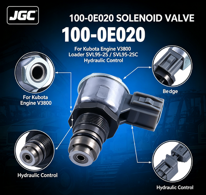 100-0E020 Ekskavatör Parçaları Solenoid Valf Kubota Motor V3800 Yükleyici SVL95-2S SVL95-2SC için