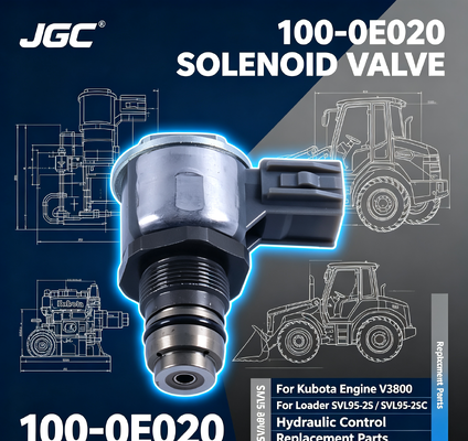 100-0E020 Ekskavatör Parçaları Solenoid Valf Kubota Motor V3800 Yükleyici SVL95-2S SVL95-2SC için