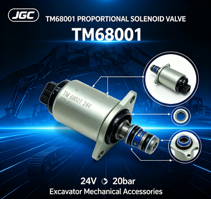 TM68001 Ekskavatör Mekanik Aksesuarları 24V 20bar Ekskavatör Proporsiyonel Solenoid Valfi