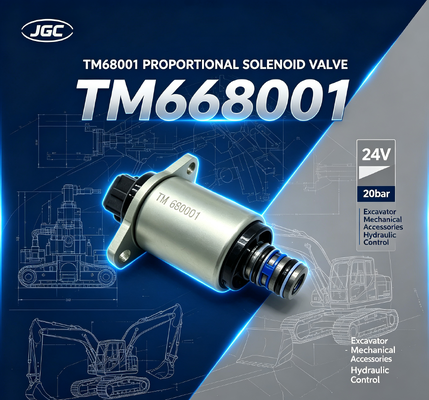 TM68001 Ekskavatör Mekanik Aksesuarları 24V 20bar Ekskavatör Proporsiyonel Solenoid Valfi